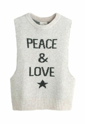 REGULAR FIT - PEACE AND LOVE  - Strickpullover - cream