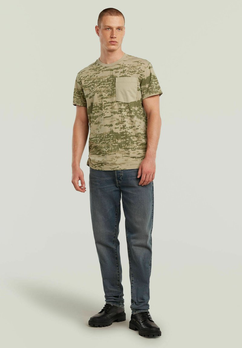 G-STAR CAMO POCKET - T-Shirt print - light toggee shadow