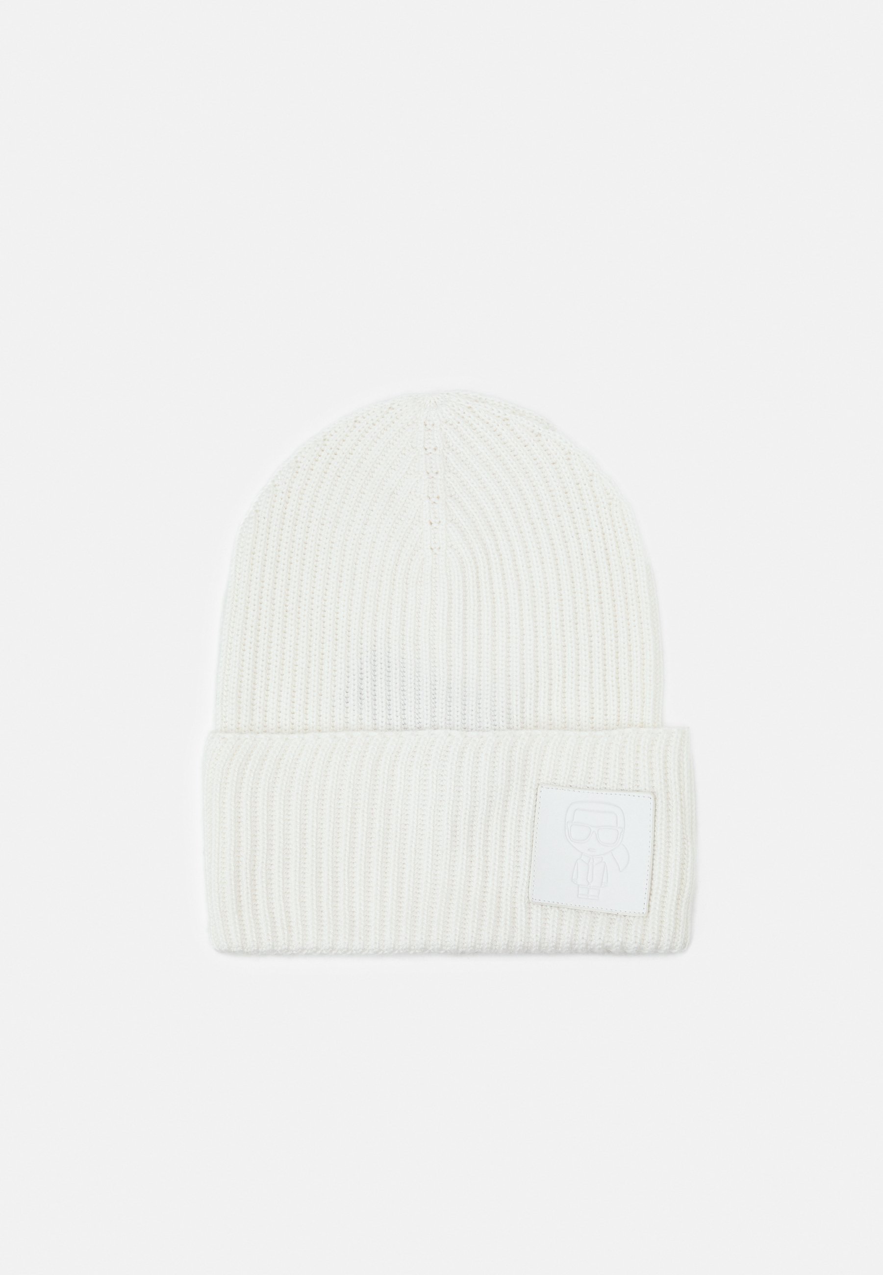 KARL LAGERFELD IKONIK PATCH BEANIE - Mütze - off white/weiß