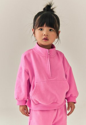 Next, REGULAR FIT - HALF ZIP SWEATSHIRT - Sweatshirt - pink