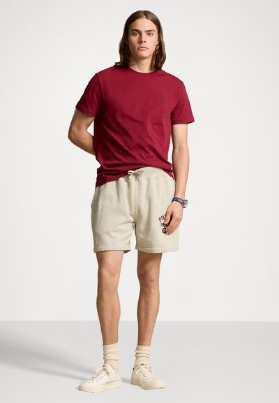 Polo Ralph Lauren CUSTOM SLIM FIT JERSEY CREWNECK T-SHIRT - Basic póló - bordeaux