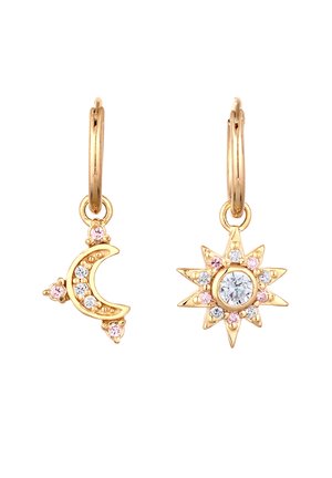 DAINTY SUN MOON - Earrings - gold-coloured