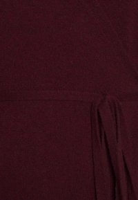pure cashmere WRAP CARDIGAN - Casaco de malha - burgundy