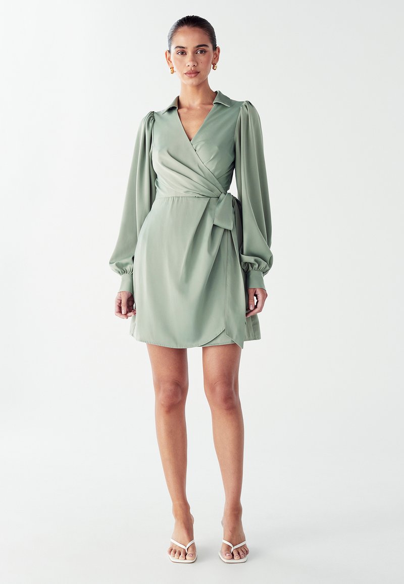 WILLA PEARL WRAP - Cocktail dress / Party dress - sage green/green -  Zalando.ie