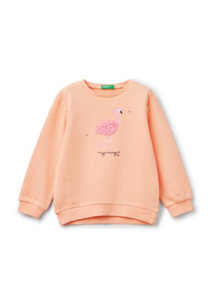 WITH PETAL LOOK APPLIQUE - Sweatshirt - orange