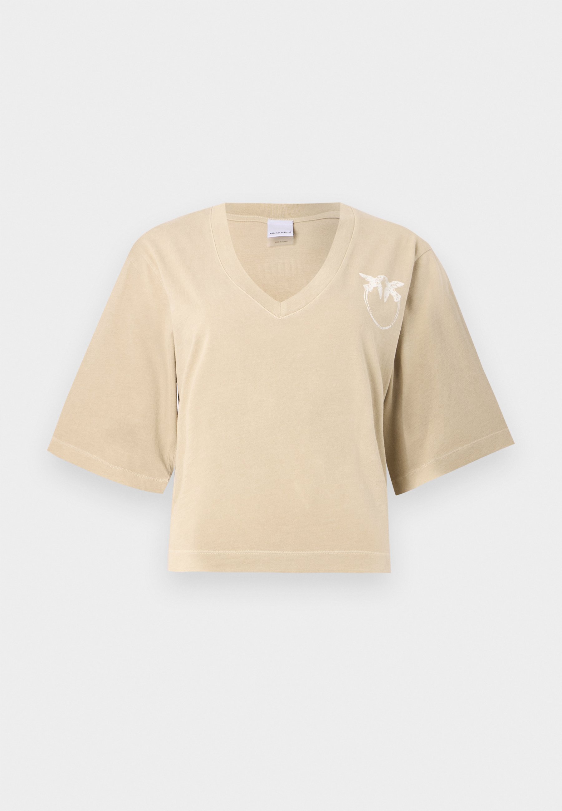 売れ筋商品|||ピンコ Tシャツ レディース トップス SUEZ CON BANDA LOGATA - Print T-shirt - cement beige Pinko SUEZ CON BANDA LOGATA - Print T-shirt - cement beige