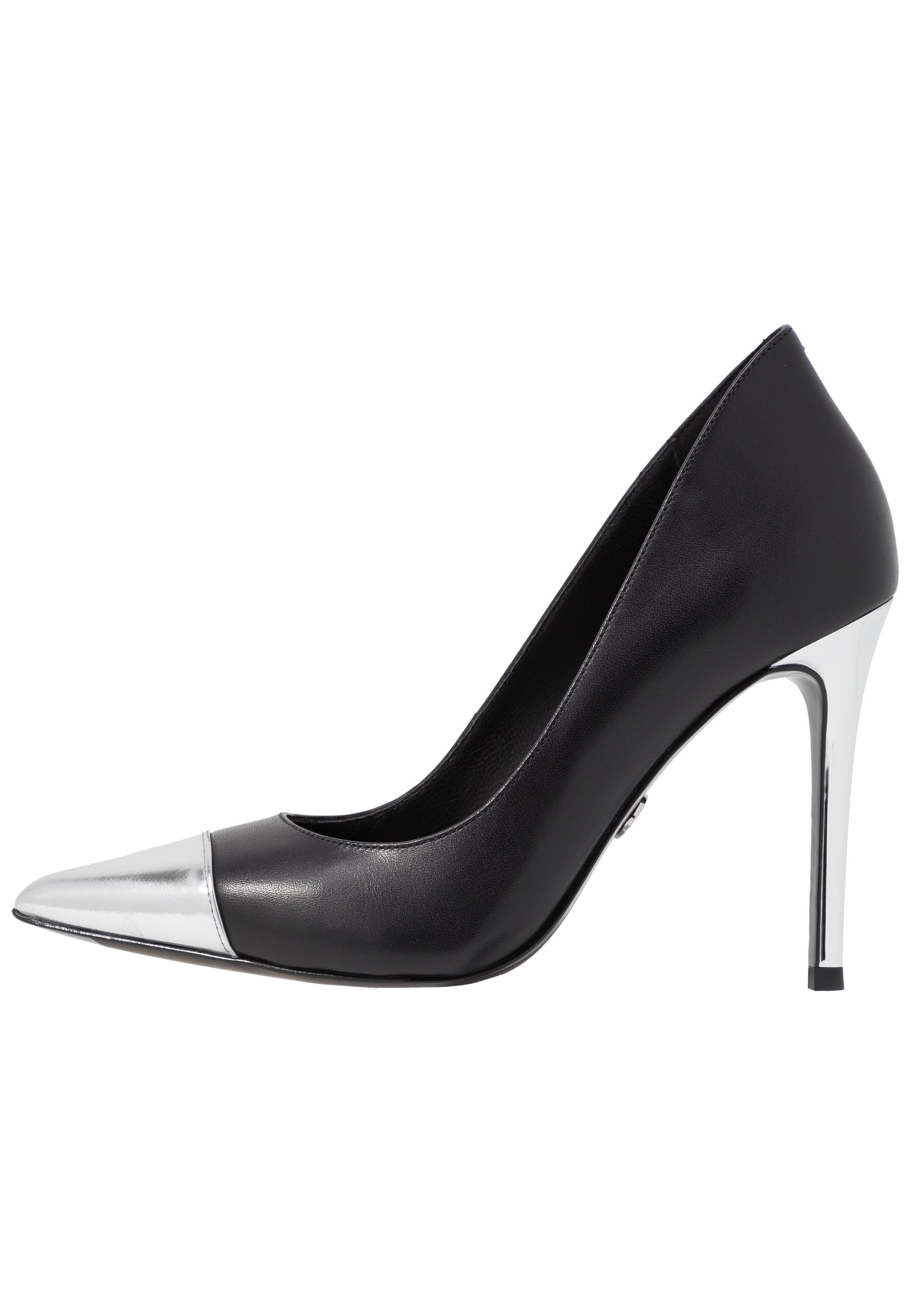 black silver pumps