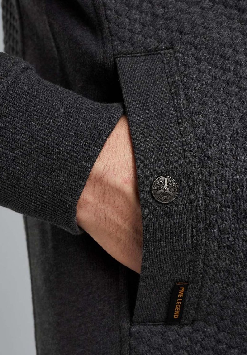 PME Legend MIT- MUSTER - Sweatjacke - antracite melee/anthrazit 
