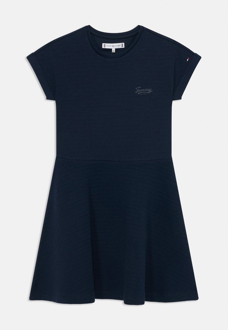 Tommy Hilfiger SPACER INTERLOCK DRESS - Vestido ligero - dark night navy