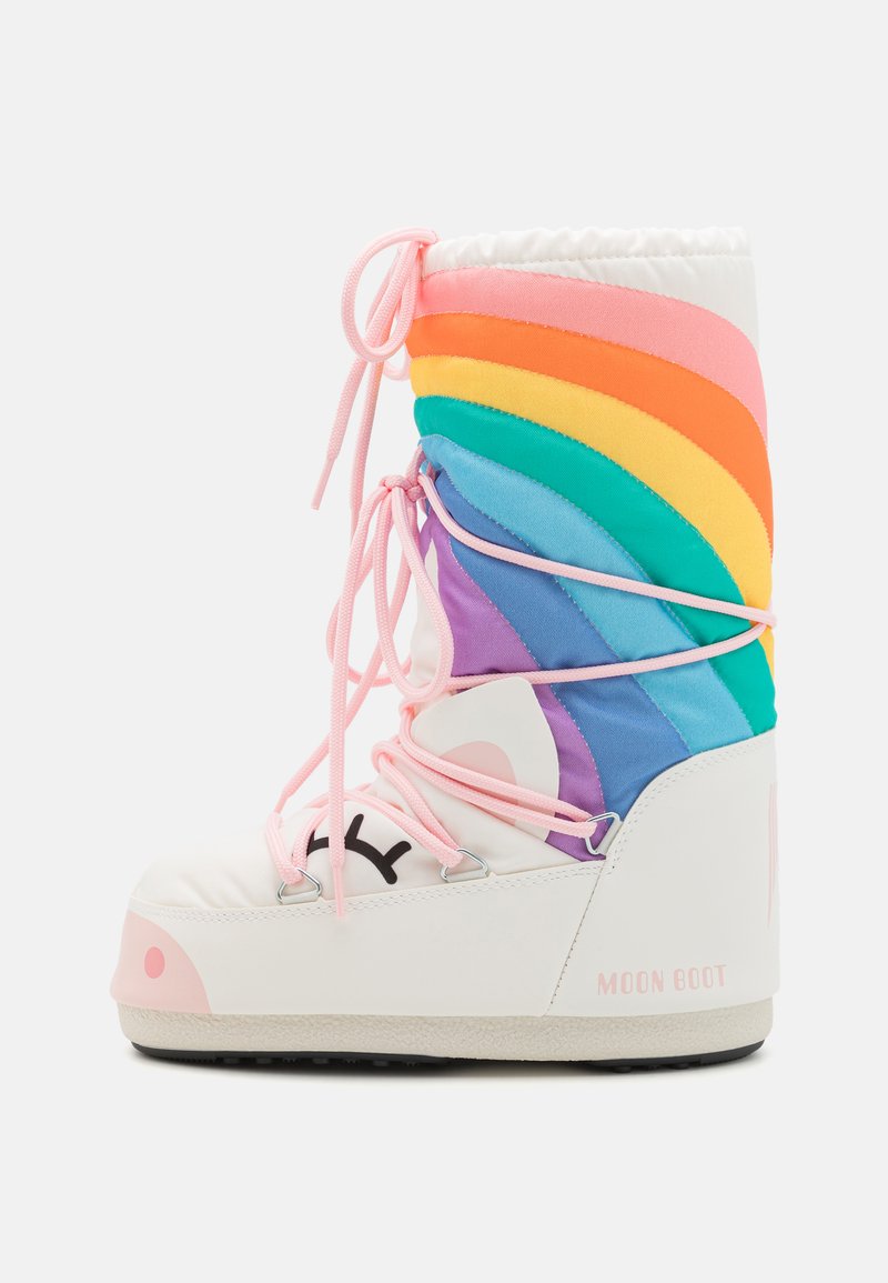 Moon Boot ICON UNICORN - Snörstövlar - white/multi-coloured