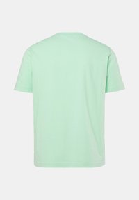 Lichtmintgroen katoenen t-shirt, korte mouwen, ronde hals, eenvoudig ontwerp zonder zichtbare patronen of accenten.