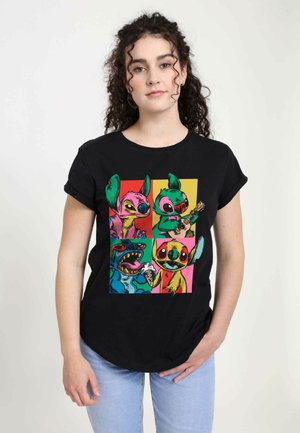 LILO & STITCH GRUNGE STITCH - T-shirt med print - black