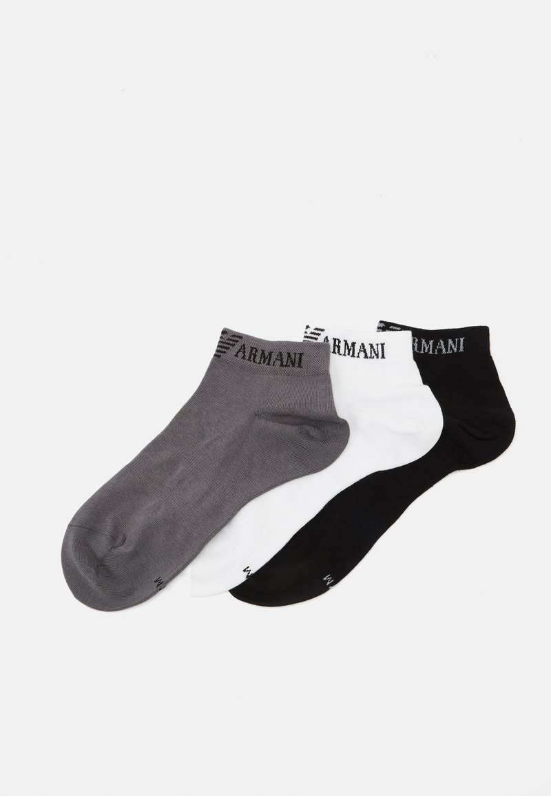 Emporio Armani SNEAKER SOCKS 3 PACK - Ponožky - bianco/nero/grigio