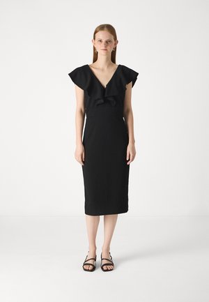 VIROY V-NECK MIDI  - Šaty do práce - black