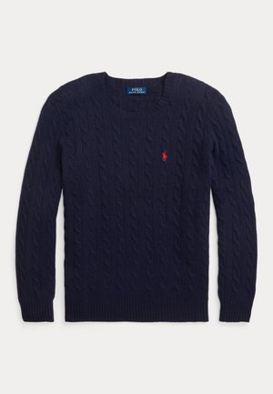 Polo Ralph Lauren Big & Tall, CABLE-KNIT WOOL-CASHMERE - Striktrøje - hunter navy