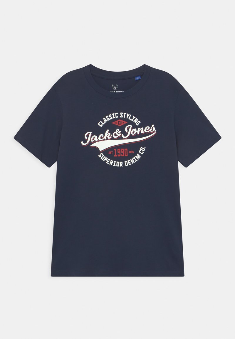Kinder T-Shirts | Jack & Jones Junior JJELOGO TEE JR T-Shirt print navy blazer/dunkelblau - IS37161 Kinder T-Shirts | Jack & Jones Junior JJELOGO TEE JR T-Shirt print navy blazer/dunkelblau - IS37161