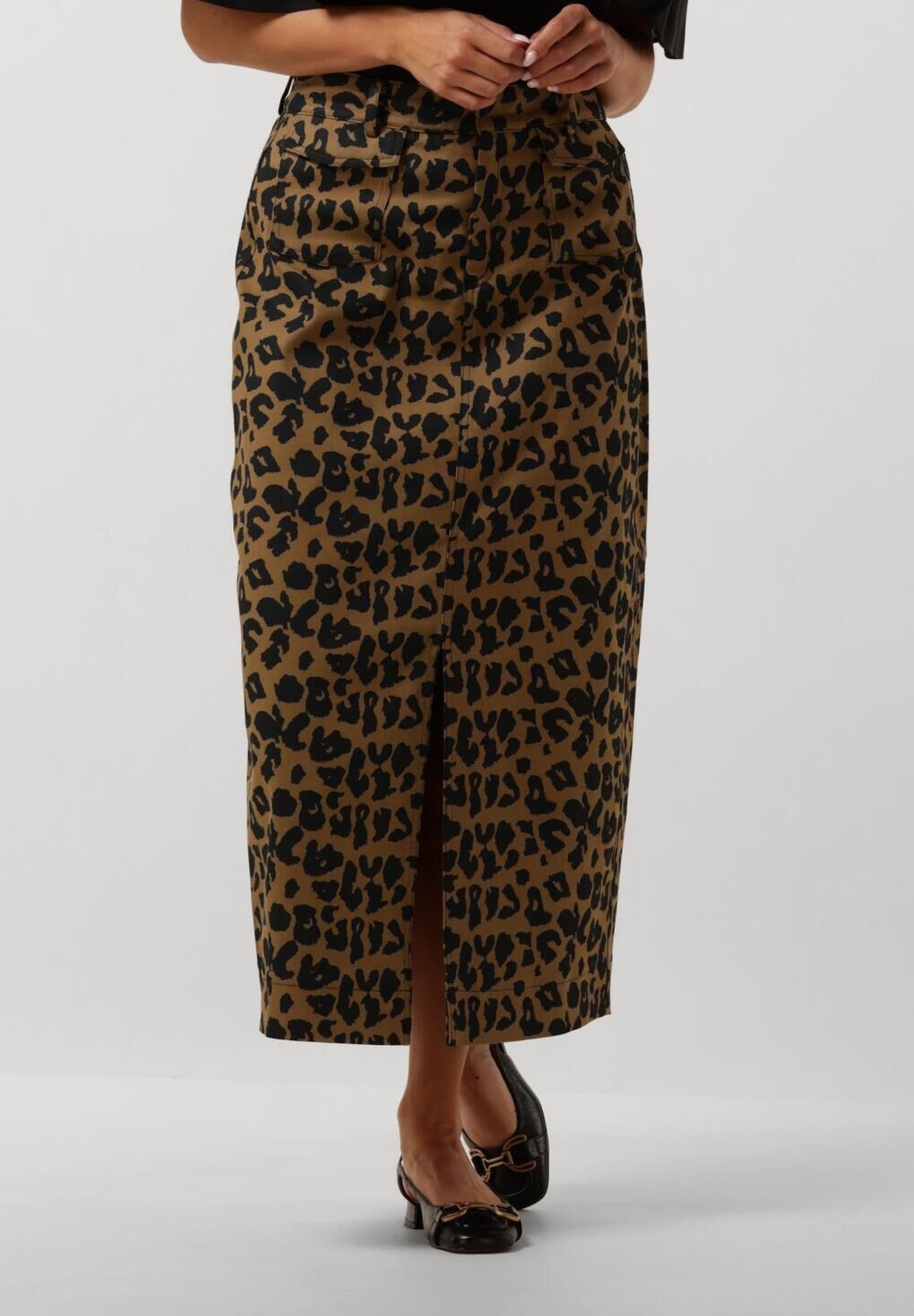 Maxi Skirt Pencil Skirt Cheetah Midi Skirt Satin Zofia Leopard