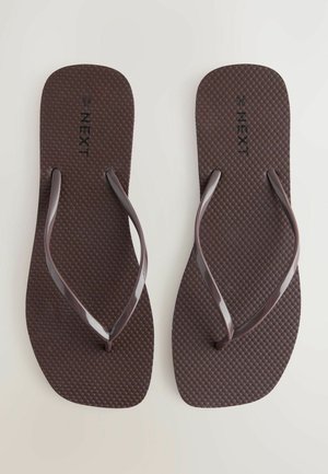Next SQUARE TOE  - Basseinijalatsid - chocolate brown