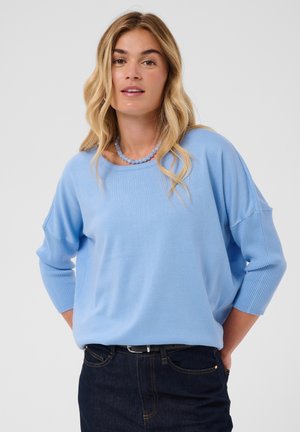 Saint Tropez, A2561, MILASZ R-NECK PULLOVER - Striktrøje - serenity