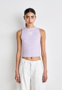 Calvin Klein Jeans - LABEL TANK - Felső - pastel lilac Miniatűr kép 1