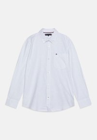Lichtblauw gestreept button-up shirt met lange mouwen, een enkele borstzak en logo-detail. Katoenen stof met een soepele textuur.