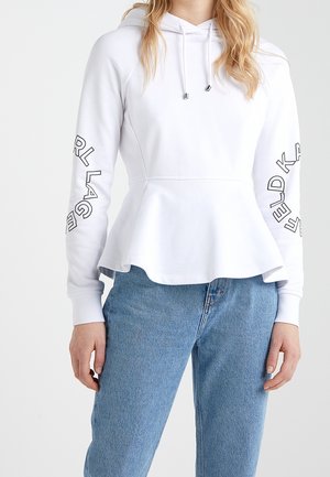 Felpa con cappuccio - white