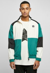 Starter RETRO  - Poletna jakna - palewhite darkfreshgreen black