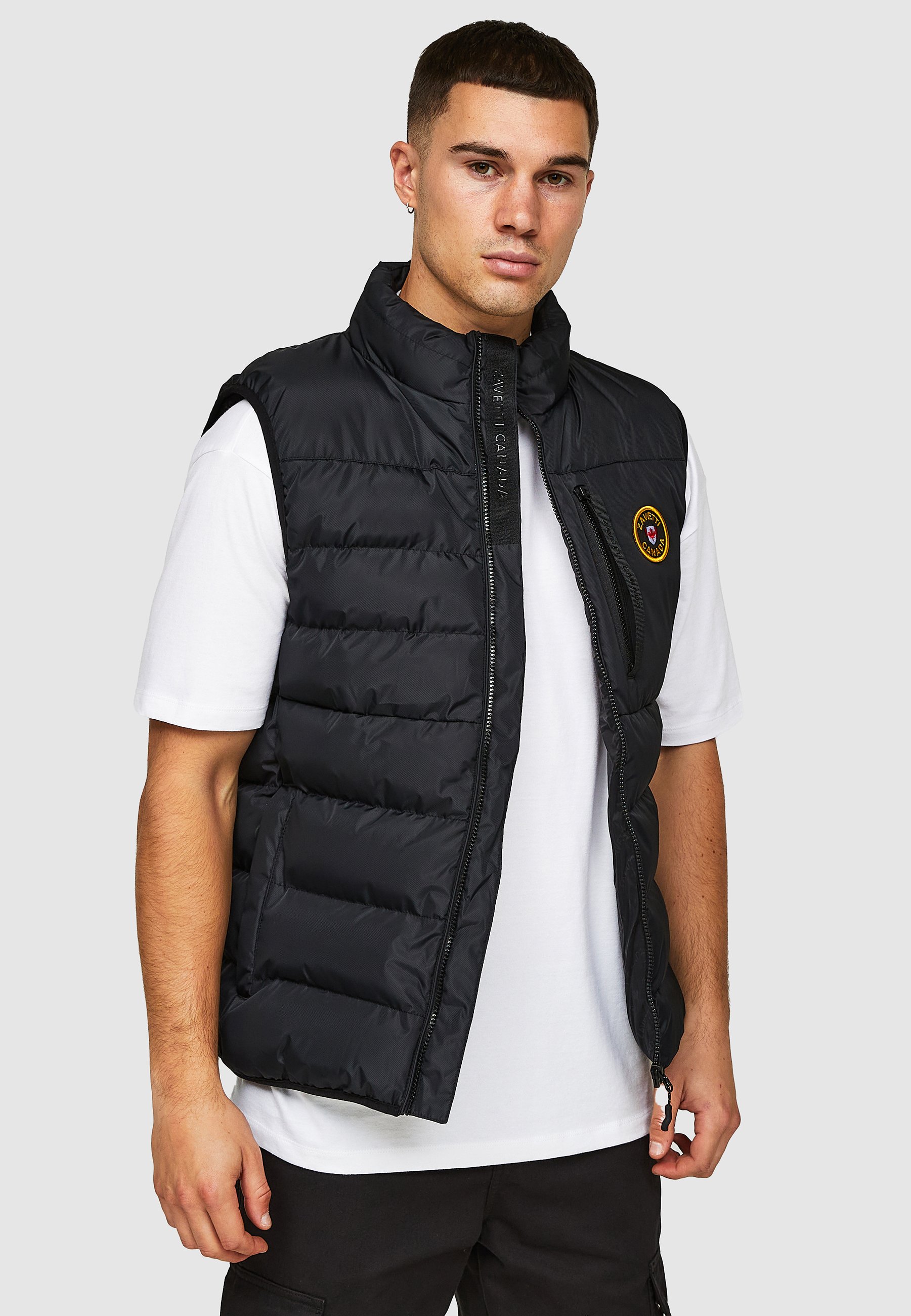 Alessandro Zavetti SARILLON PUFFER GILET - Waistcoat - jet black