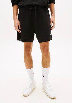 Tommy Jeans, LOGO WAFFLE KNIT SWEAT SHORTS - Σορτς - black