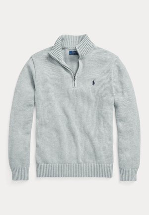 Polo Ralph Lauren COTTON QUARTER-ZIP MOCKNECK SWEATER - Pulover - andover heather