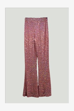 Colourful Rebel STEFFIE FLARE PANTS - Stoffhose - pink