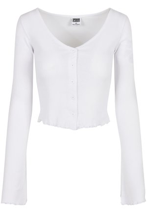 CROPPED RIB - Camiseta de manga larga - white