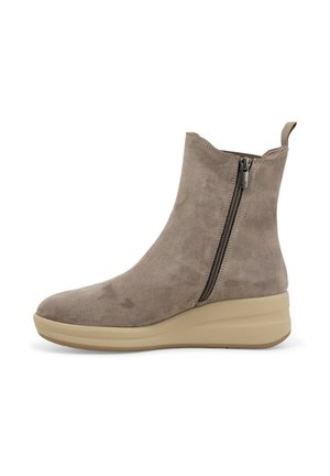 BEATLES ELASTICO ZIP - Stivaletti con la zeppa - beige
