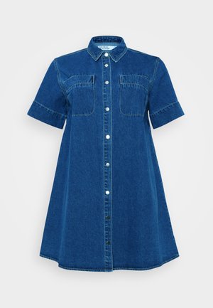 Vero Moda Curve VMCMIGGA SHIRT DRESS - Obleka iz džinsa - medium blue denim