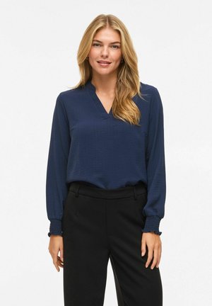 MIT LANGEN ÄRMELN VILOVIE V-AUSSCHNITT - Blouse - navy blazer