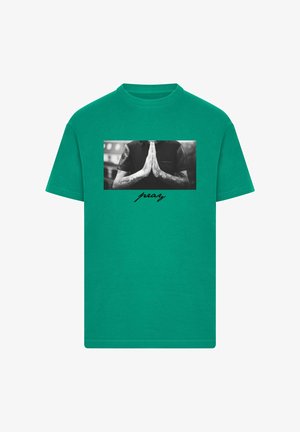 Mister Tee, PRAY - Trükipildiga T-särk - forest green