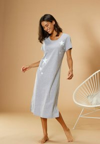 LASCANA - Nightie - hellgrauweiß Thumbnail Image 1