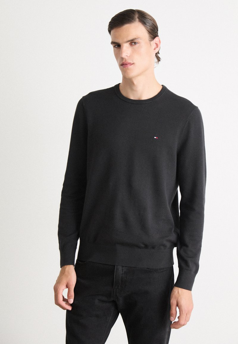 Tommy Hilfiger ESSENTIAL CREW NECK - Jumper - black