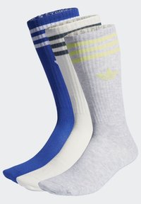 adidas Originals HIGH CREW SOCK UNISEX 3 PACK - Zoknik - lucid blue/light grey heather/cloud white
