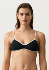CONTRAST TRIM BIKINI TOP - Haut de bikini - black