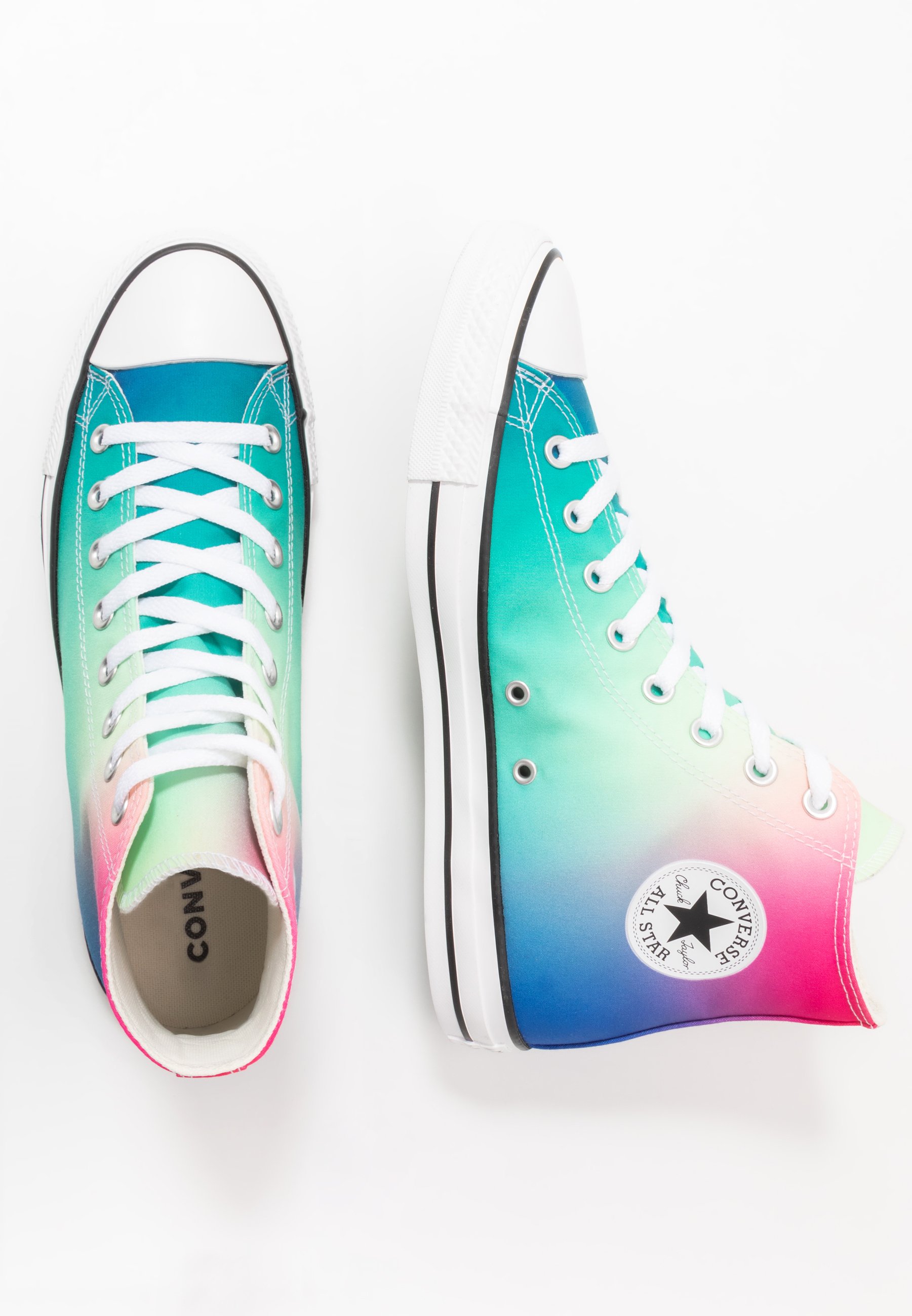 Converse CHUCK TAYLOR ALL STAR - Sneakers alte - white/game royal/cerise  pink/verde chiaro - Zalando.it