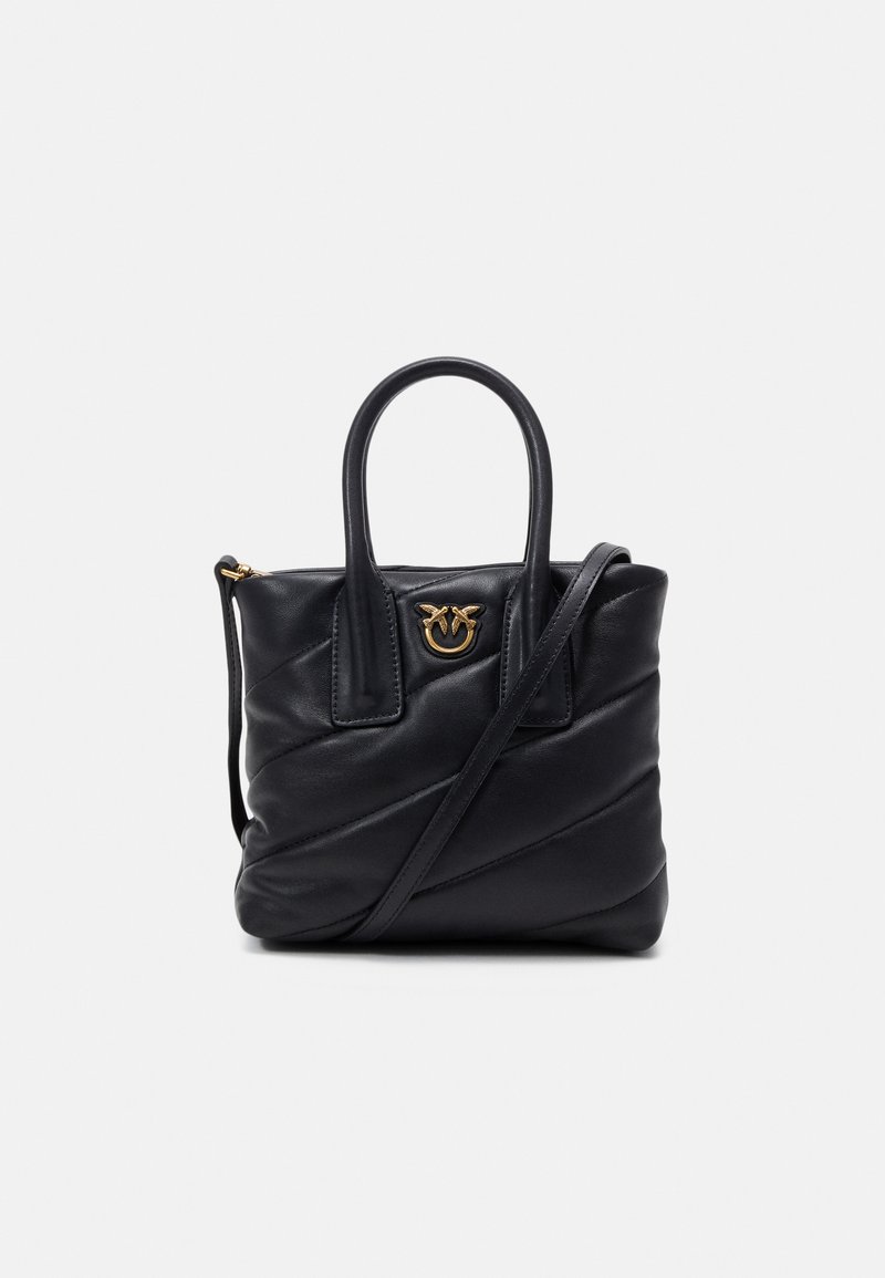 Pinko MINI PUFF SHOPPING MAXI - Cabas - nero/antique gold/noir - ZALANDO.FR