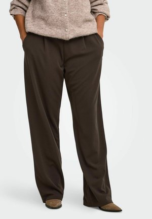 ONLY Carmakoma HOSE CARSTILLA NORMAL GESCHNITTEN HOSE - Pantalon classique - black coffee