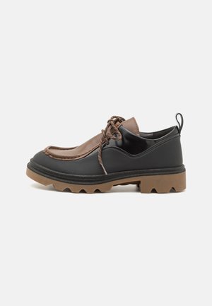 ECCO GRAINER W - Šněrovací boty - black/cocoa brown