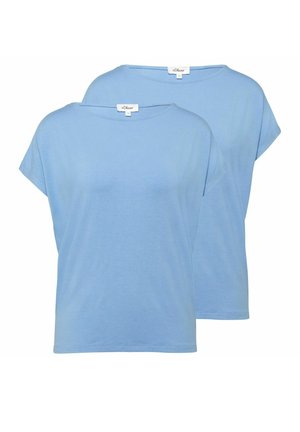 s.Oliver, S.OLIVER DAMEN T-SHIRT | 2 STÜCK  - T-Shirt basic - blau