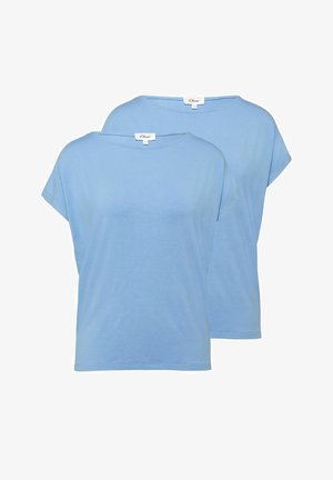 s.Oliver, S.OLIVER DAMEN T-SHIRT | 2 STÜCK - T-Shirt basic - blau