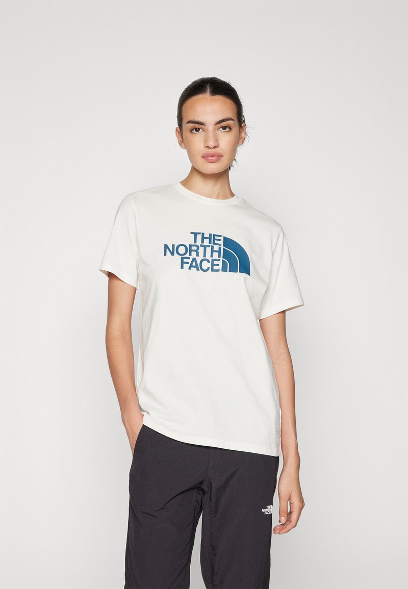 The North Face RELAXED EASY TEE - Apdrukāts T-krekls - white dune/midnight petrol
