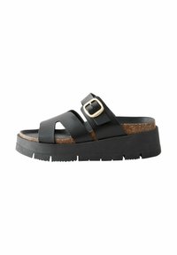 REGULAR FIT - FOREVER COMFORT BUCKLE DETAIL - Natikače na petu - black