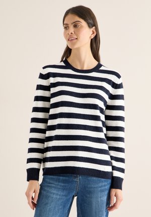 GESTREIFTER MELANGE  - Striktrøje - blau