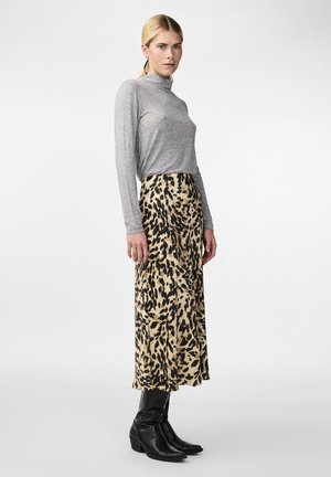 YASPELLA MIDI SKIRT - Jupe trapèze - black